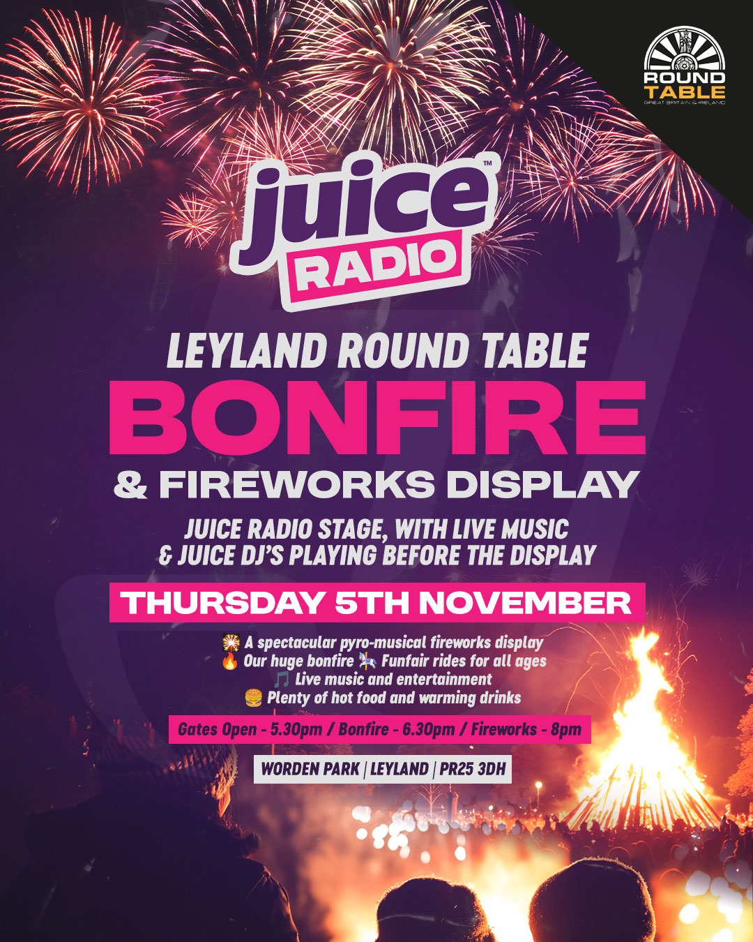 The Juice Roadshow at Leyland Bonfire